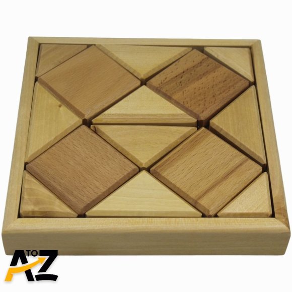 Brain Baffler Mosaïc Art Puzzle IQ Collection Rare Wooden Pieces - Picture 3 of 12